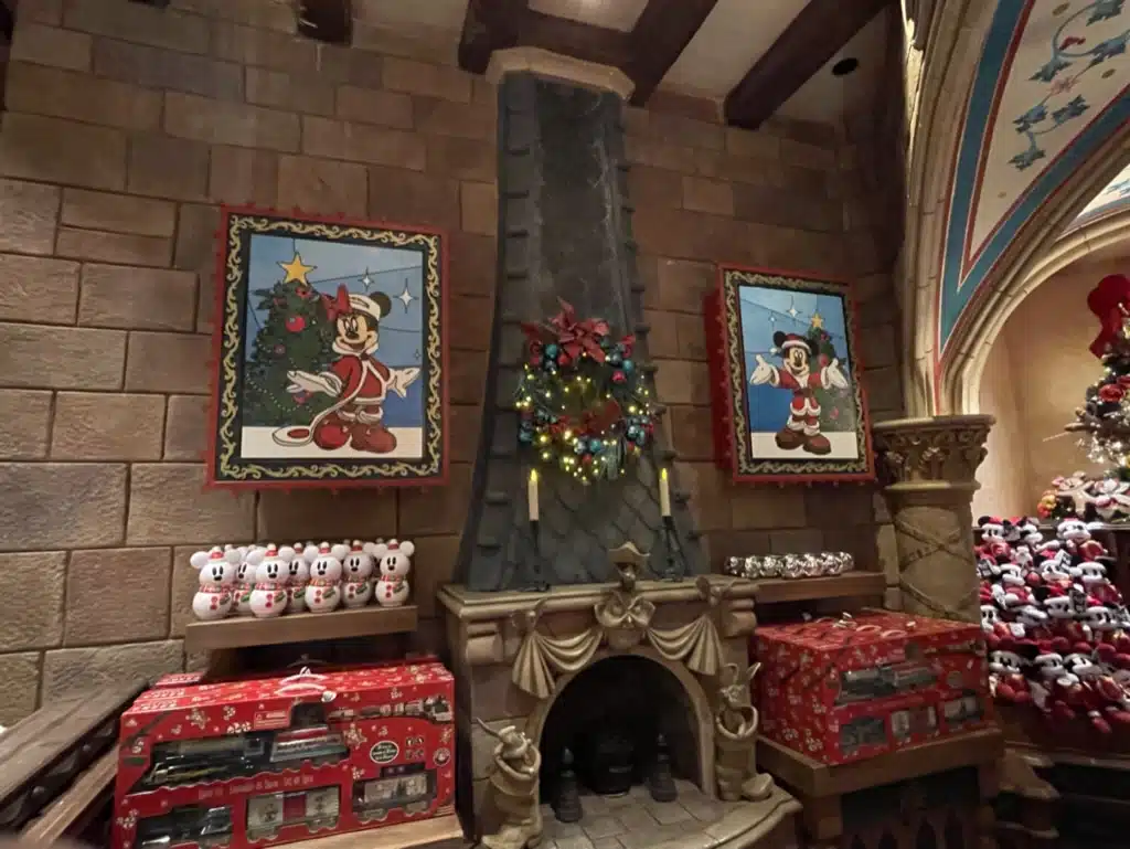 Christmas merchandise at Disneyland Paris