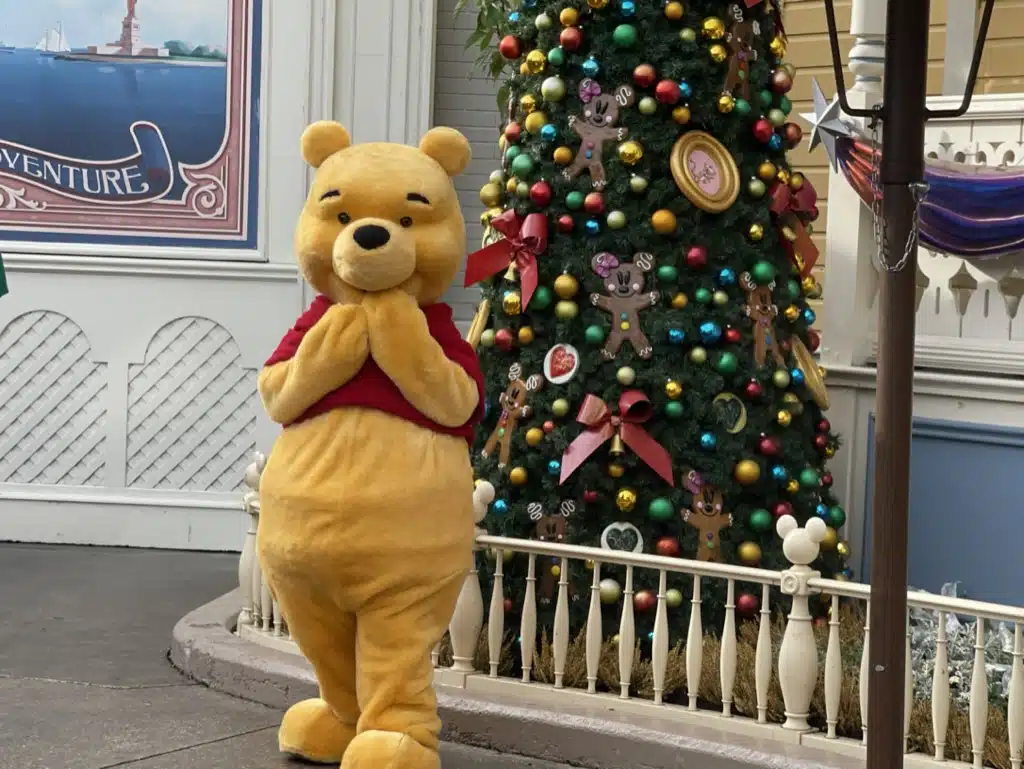 Winnie the Pooh is one of the characters you can meet at Disneyland Paris