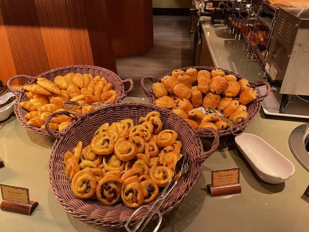 Breakfast pastries in Disneyland Paris